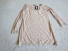 Pretty Little Thing Square Neck Slinky Beige Bodycon Dress Size US 18