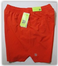 Mens Lined Run Shorts 5" All in Motion Zip Pocket Stretch ORANGE or CAMO / SMALL