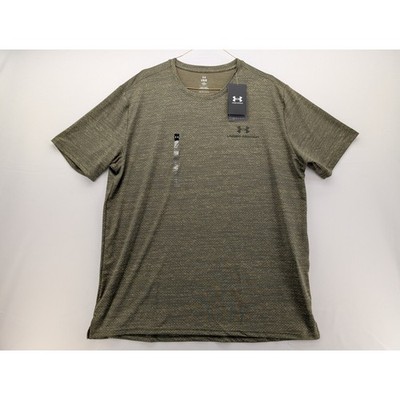 NWT Under Armour UA Vanish Energy Printed Short Sleeve in Marine OD Green sz L