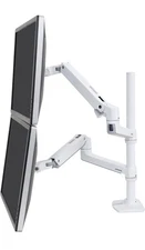 Ergotron LX Dual Stacking Monitor Arm with Tall Pole, White