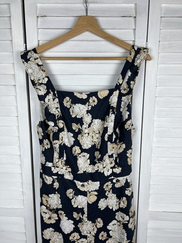 SIR 100% Linen Floral Jumpsuit One Piece Playsuit Romper Boho Cocktail Sz 3 Au14 - Picture 4 of 12