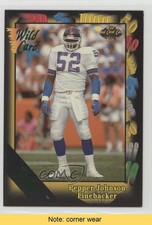 1991 Wild Card 10 Stripe Pepper Johnson #146 READ 0b5