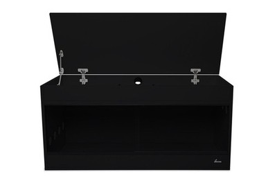 diversa Holzterrarium mit Staufach - Schwarz Terrarium verschiedene Größen
