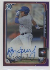 2015 Bowman Chrome Prospects Purple Refractor 212/250 Rowdy Tellez Auto 2x4