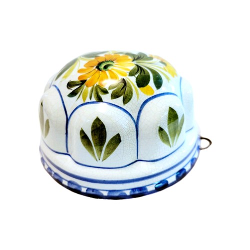 Vintage CERAMICHE ABC Bassano Hand Painted Mold Italian Yellow Floral Hanging - Picture 3 of 10