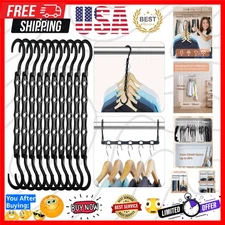 Closet Organizers and Storage, Space Saving Hangers 10 Pack - College Dorm Ro...