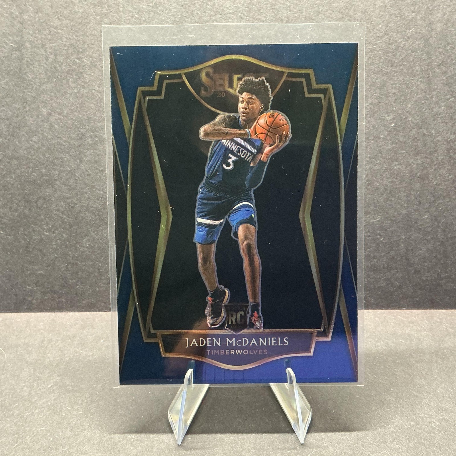 2020-21 Panini Select #197 Jaden McDaniels Rookie Blue