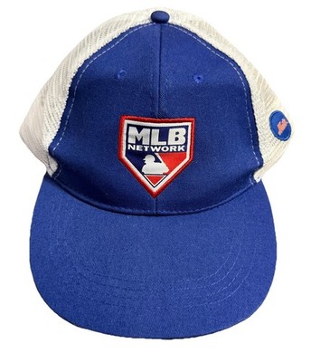 New York Mets MLB Network Snapback Trucker Hat Blue White One Size Adjustable