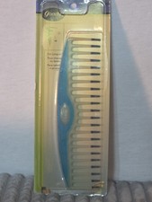 NOS Vtg Goody Wide Tooth Detangling Comb 2000 Color Dipped White Blue 7" 51331