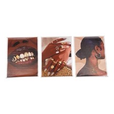 3PCS Black Girl Wall Art Canvas 12 x16 Unframed