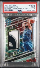 2023 PANINI SPECTRA NEXT ERA MEMORABILI META DERECK LIVELY II ROOKIE /25 PSA 9