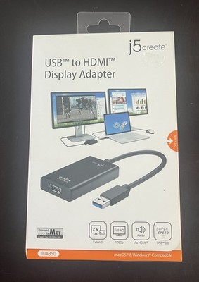 J5Create USB 3.0 To HDMI Display Adapter Jua350    MacOs & Windows New 