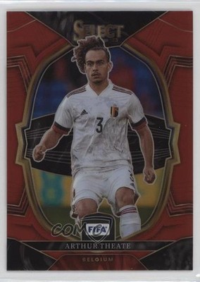 2022-23 Panini Select FIFA Terrace Red Prizm Arthur Theate #80 11x6