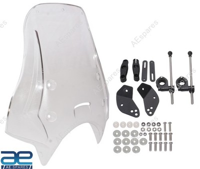 Clear Touring Fly Screen Windshield Kit Compatible With Triumph Speed 400 ECs