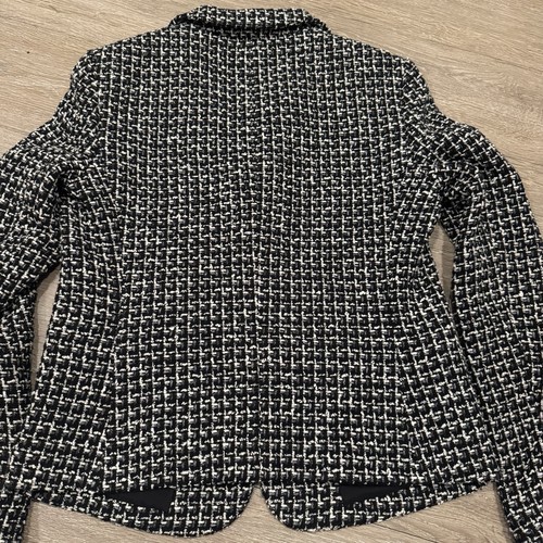 Hugo Boss Jomanda Women’s Black White Tweed Blazer Jacket size 4 $445 - Picture 7 of 8