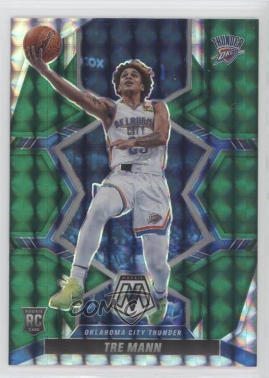 2021-22 Panini Mosaic Rookies Green Mosaic Prizm Tre Mann #212 Rookie RC l9q