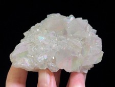 AURA QUARTZ Angel White - Rainbow Spirit Quartz Crystal Cluster, Decor, 46748