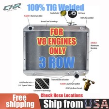 3 Core Aluminum Radiator For 62-65 Chevy Ii Nova Ss V8 283 327 Automanual