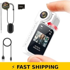 MUSICOZY 128GB Mini Body Camera, 2.7K HD Portable Camcorder