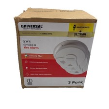 Universal Security 3-Pack Hardwired  10-Year Battery Smoke Detector
