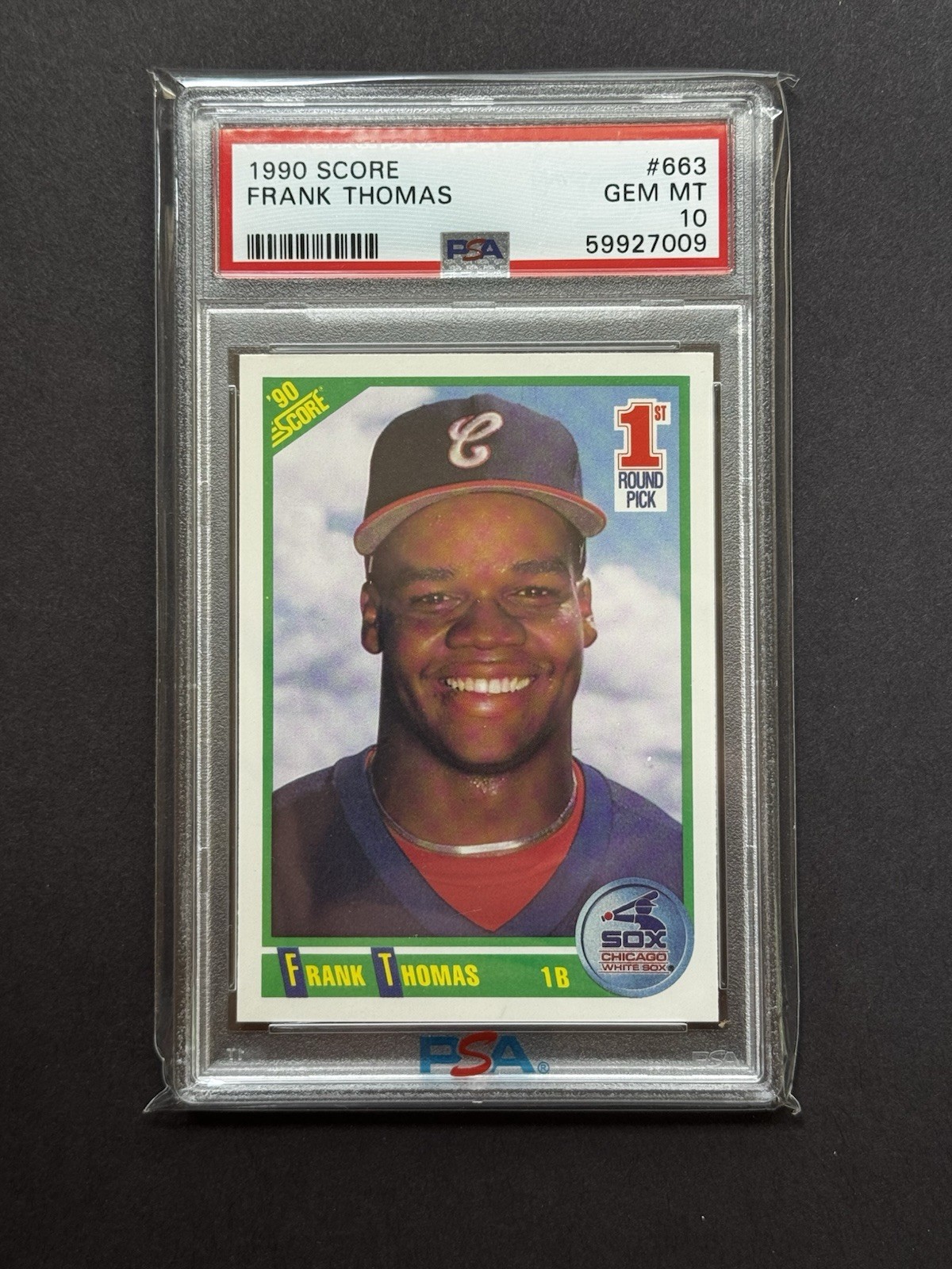 PSA 10 - FRANK THOMAS - ROOKIE RC - 1990 1st Round Pick #663