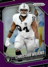 2025 Panini Prizm #40 Christian Wilkins Purple #/125