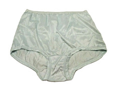 NOS Eaton Vanity Fair Blue 100 Nylon Full Cut Granny Brief Panty L Canada made