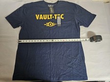 NEW Fallout Vault-Tec Men  s XL T-Shirt Blue Hot Topic Gamer Tee Vault Boy