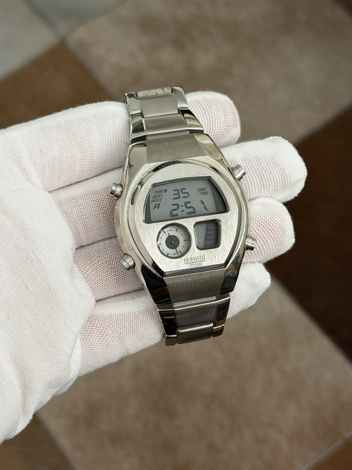 Rare Vintage Citizen Independent C351-L17131 Men’s Digital Sports Watch JDM 90s