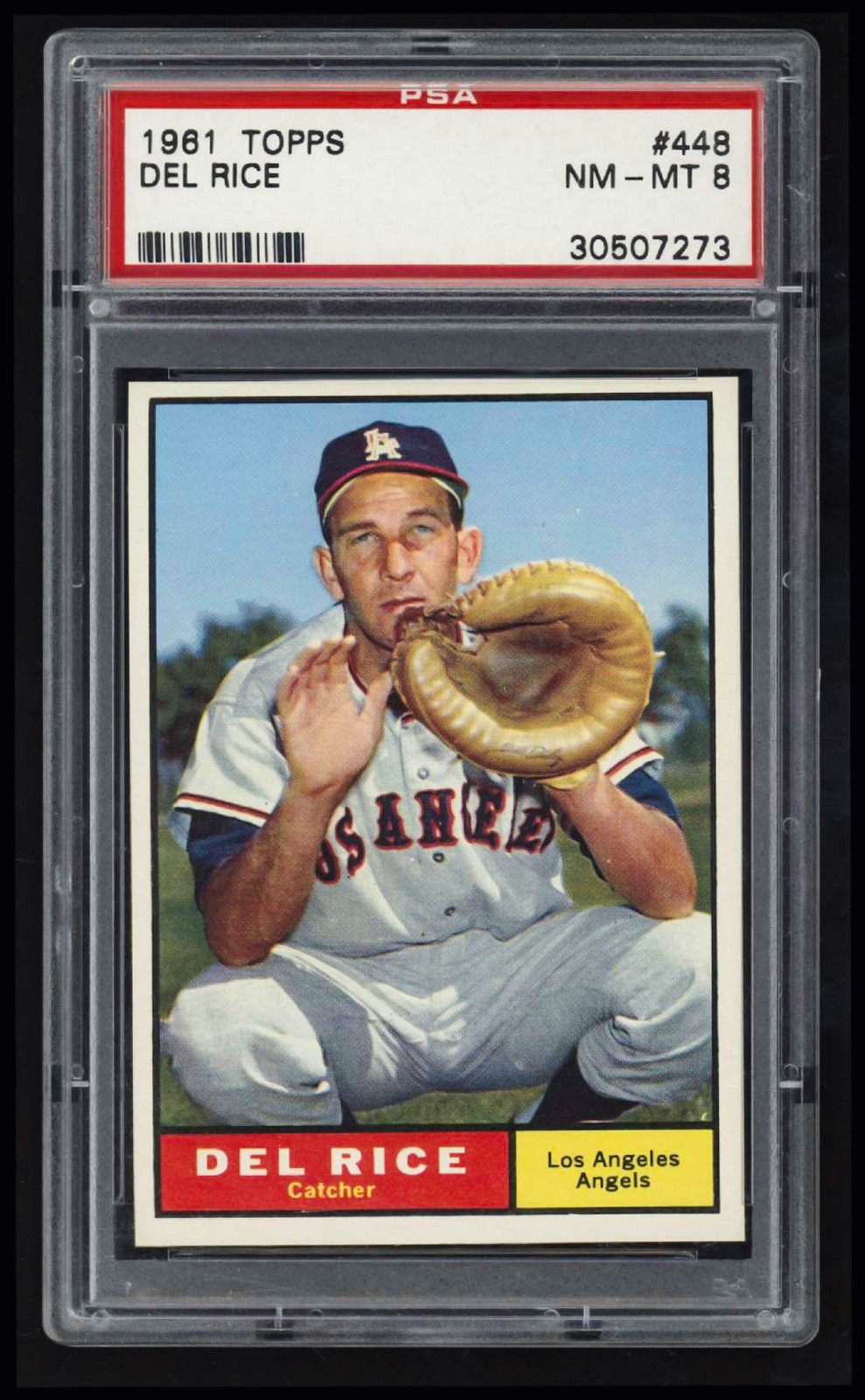 Del Rice Number 1961 Topps Del Rice PSA 8 NM-MT Semi High Number #448 Baseball Card | eBay