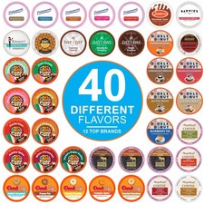 Crazy Cups Flavored Coffee Pods Variety Pack for Keurig 40 Count Pack of 1