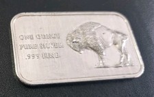 .999 Silver Buffalo 1-Oz Bar Liberty Bell Reverse 107.88 per troy oz