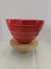 Homer Laughlin Fiesta Scarlet Red Mixing Nesting Bowl 7.5” X 5, Heavy 2 Quart.