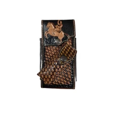 COWBOY PRAYER & KNIFE POUCH BELT LOOP CLIP LEATHER WESTERN UNIVERSAL PHONE CASE