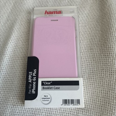 Hama HQ Handy Tasche Hülle Case Etui Wallet für iPhone 6 + 6s Pink Optik Book