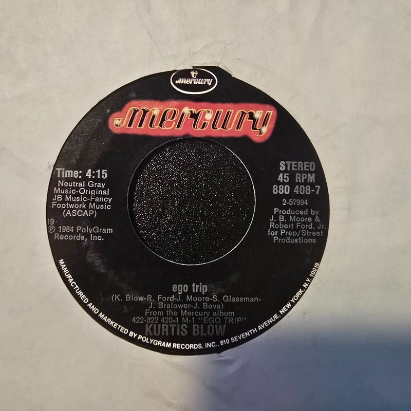 Kurtis Blow Ego Trip /One Two Five Soul Funk Mercury 45