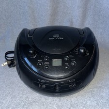 Memorex MP3221 AM FM Radio CD Player Aux Portable Boombox w Wall Cable Tested