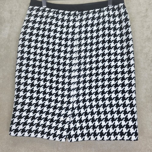 Gonna donna Issac Mizrahi in maglia bianca e nera con pied de poule taglia 6 - Foto 11 di 20