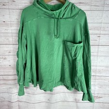 Free People Movement Hot Shot Hooded Layer. Green Woman  s Sz M Active Beach
