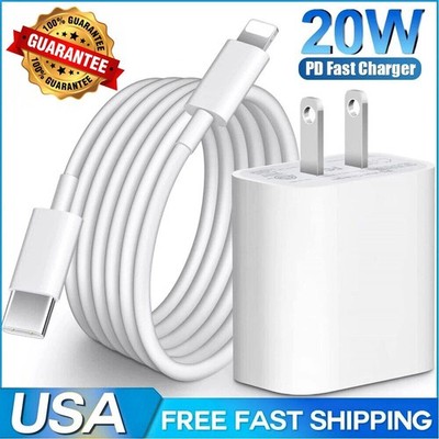 20W Fast Charger USB-C Charging Cable Data Sync Cord For iPhone 14 13 12 11 XR 8