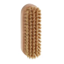 Shoe Cleaning Brush 5"x2" Beech Wood Pig Bristle Boot Polish Brushes, Brown