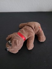 Vintage Tonka POUND PUPPY 8" Brown with Short Ears Red Collar 1980's Adorable