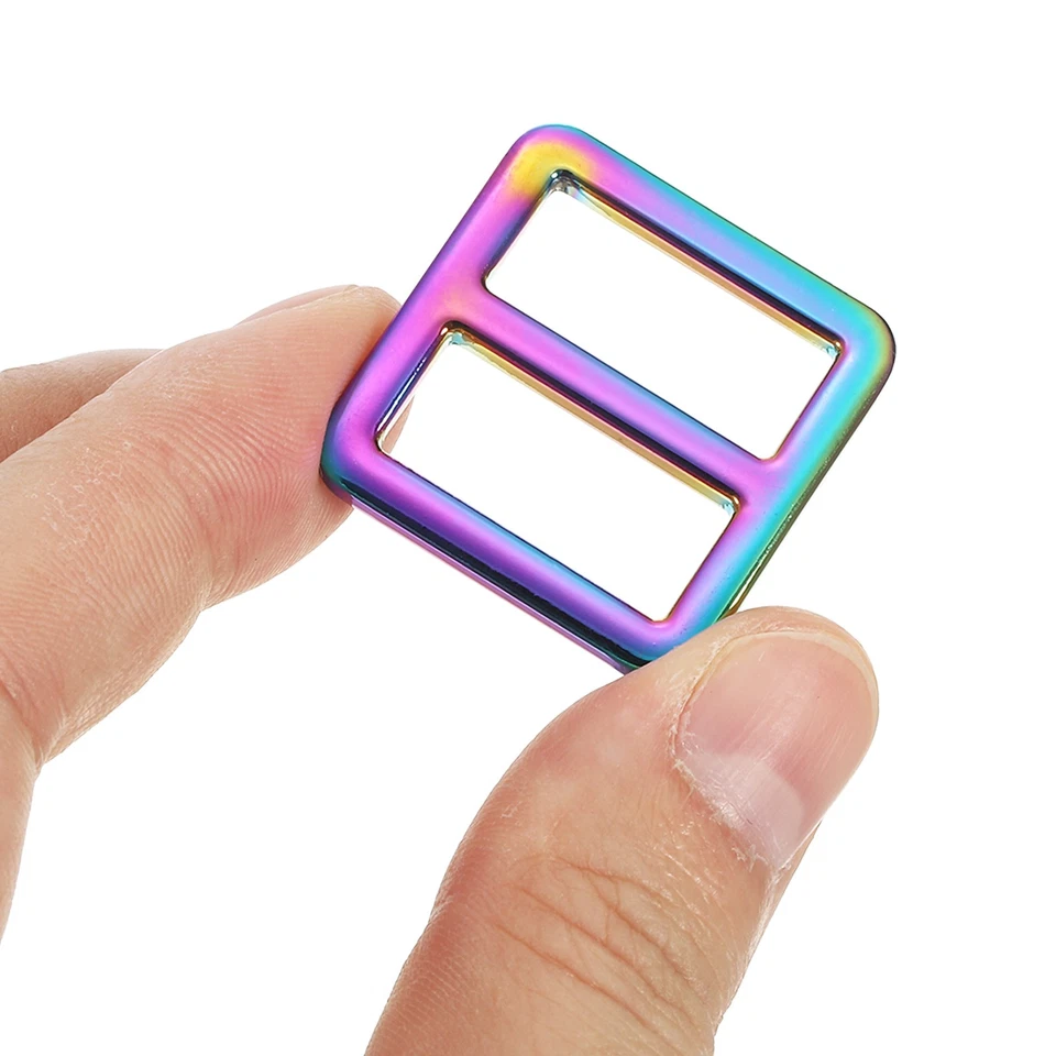 10pcs 20mm / 4/5 Inch Metal Tri-Glide Slide Buckles for Webbing Strap, Colorful Foto 4 de 4
