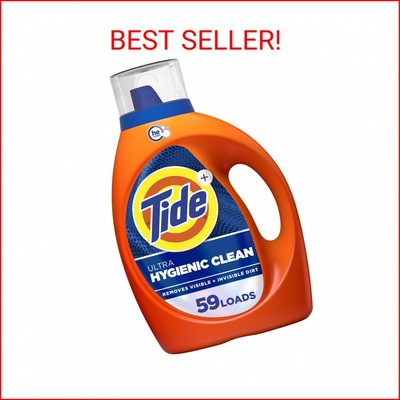 Tide Hygienic Clean Heavy 10X Duty Laundry Detergent Liquid Soap, Original Scent