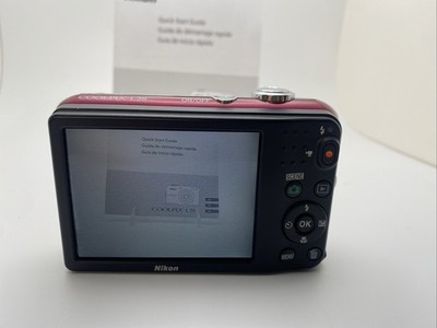 Nikon COOLPIX L28 20.1MP Digital Camera Red 5x Zoom -Broken