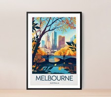 Melbourne Australia Travel Poster Choose Your Size