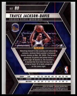 2024-25 Panini Mosaic #80 Trayce Jackson-Davis | eBay
