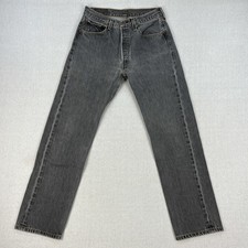 Vintage Levis 501xx Jeans Mens 32x34 Fits 30x30 Faded Black 90s Y2K Mexico
