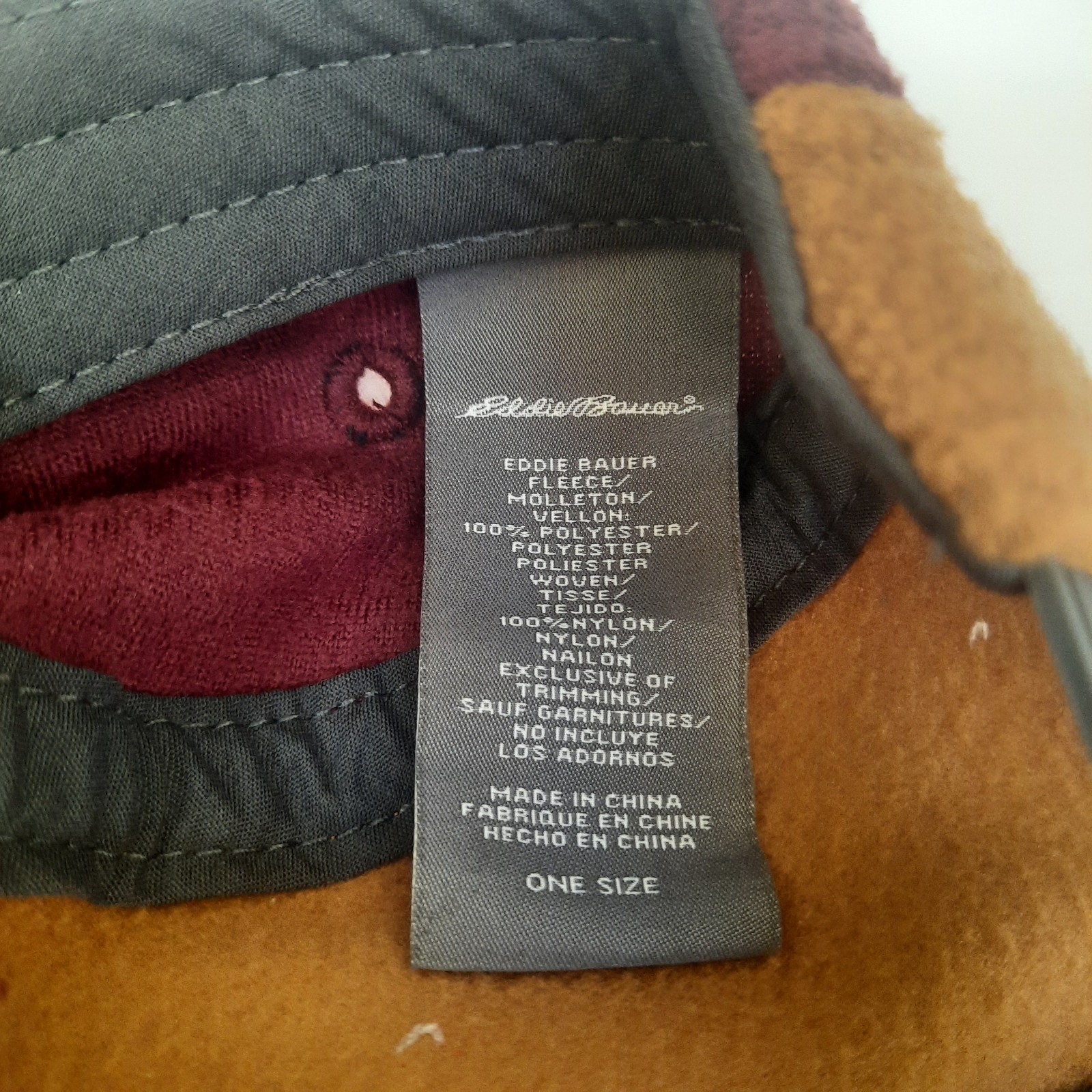 Eddie Bauer Patchwork 5 Panel Adjustable Fleece H… - image 7