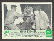 VINTAGE 1966 Philadelphia GREEN BERETS # 23 - Double Specialist - EX - crease